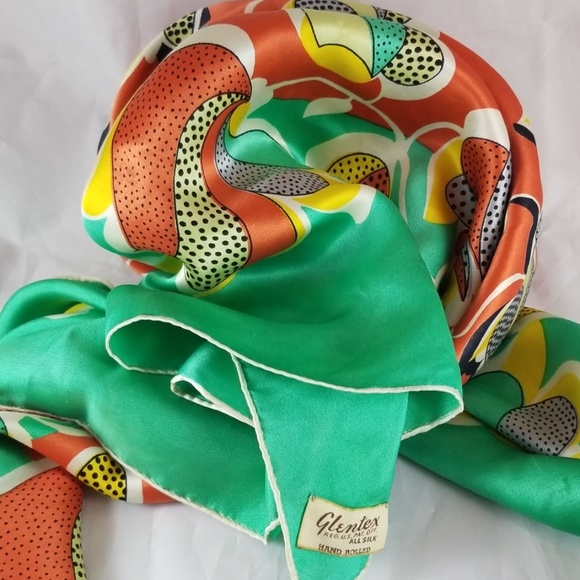 Glentex Accessories - Glentex 100% Silk Scarf, hand rolled